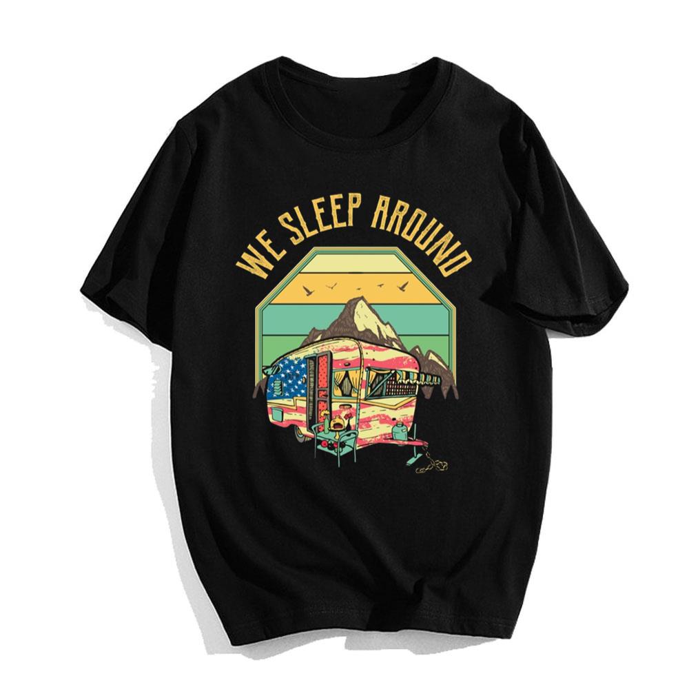 Camping Life RV Road Trip T-Shirt Funny Camp Mountains