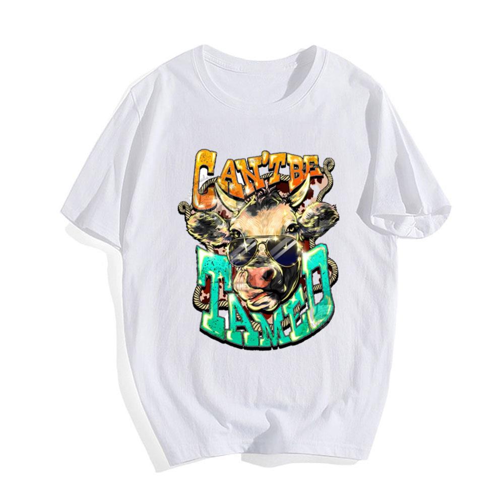 Can't Be Tamed Cow T-shirt Cute Cow