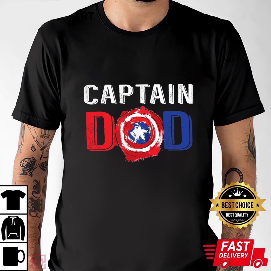 Captain Dad Shirt, Father Son Matching Shirts, Marvel Family Shirts