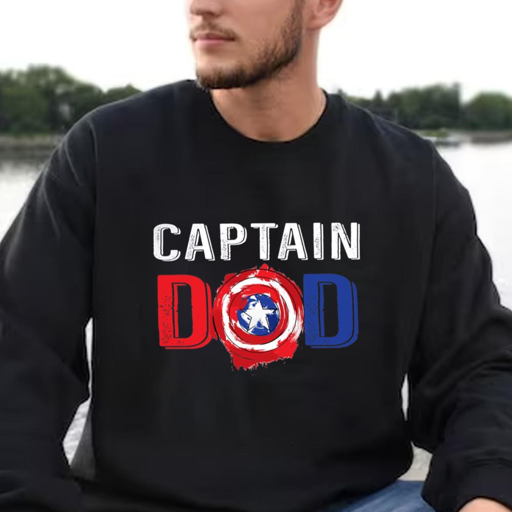 Captain Dad Shirt, Father Son Matching Shirts, Marvel Family Shirts