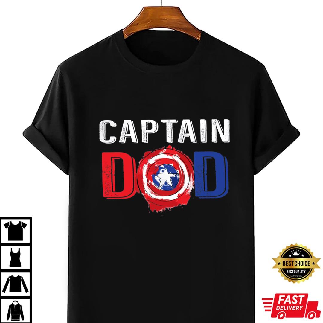 Captain Dad Shirt, Father Son Matching Shirts, Marvel Family Shirts