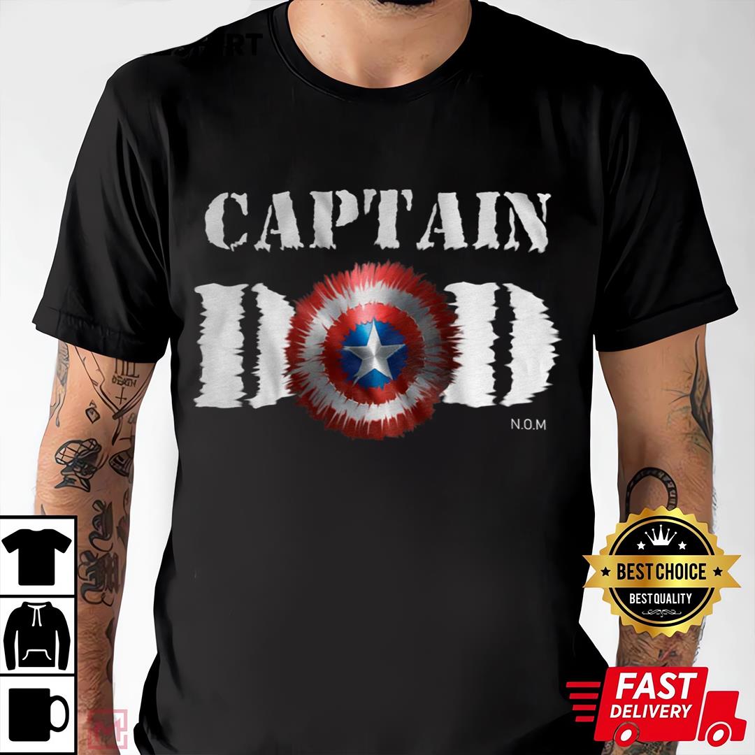 Captain Dad Superhero Funny Men Fathers Day Vintage Dad T-shirt, Dads Birthday Gift