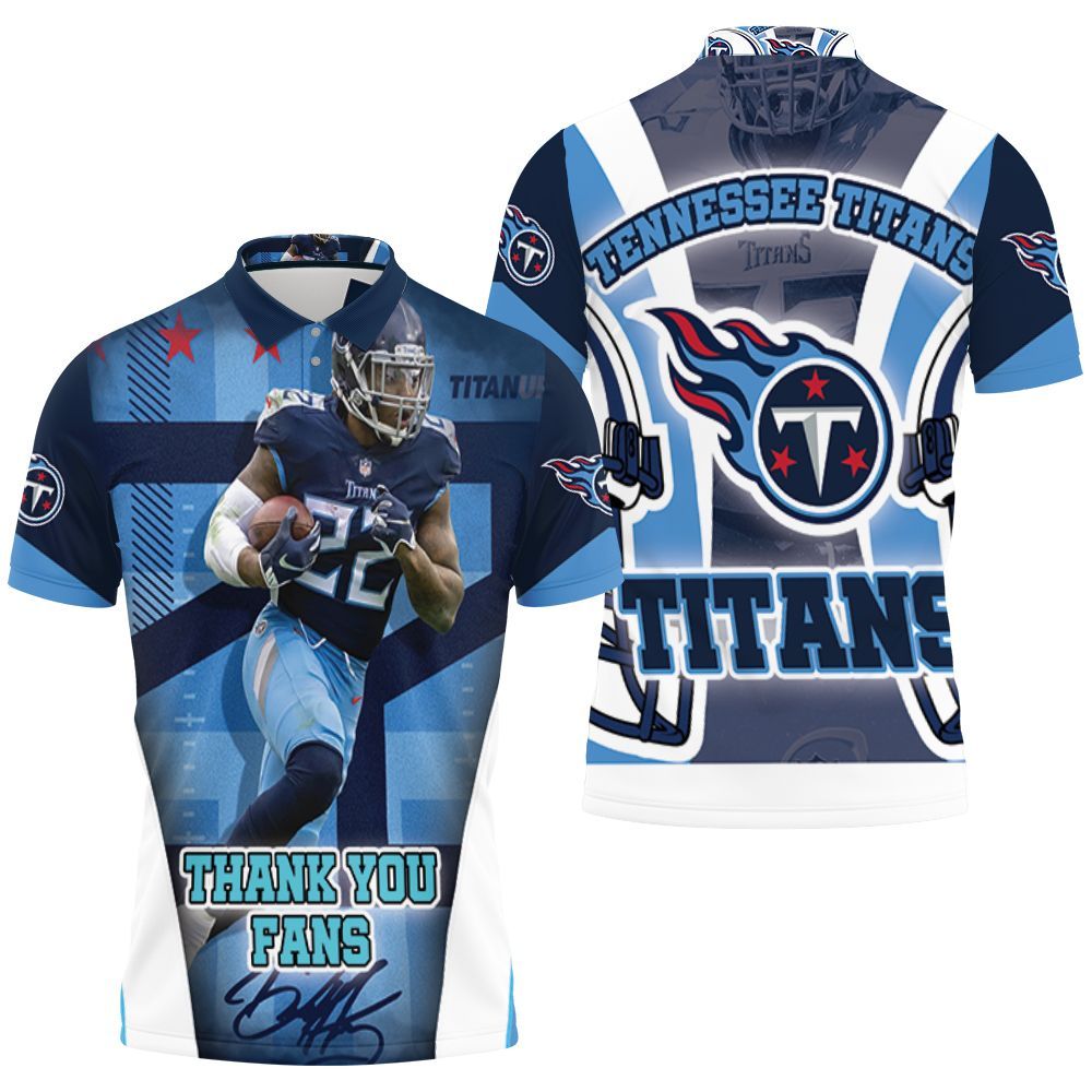 Derrick Henry #22 Super Bowl 2021 Afc South Division Super Bowl 2021 Polo Shirt All Over Print Shirt 3d T-shirt - Beeteeshop