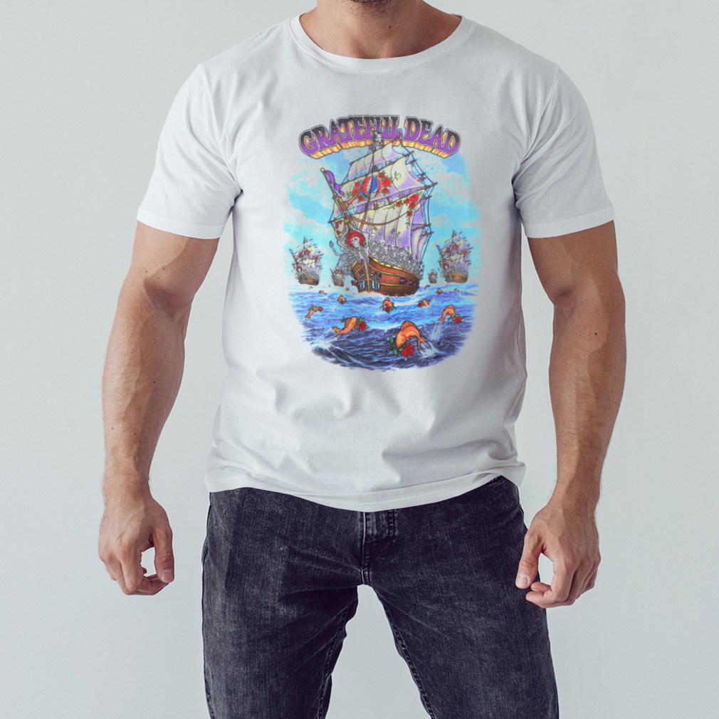 Grateful Dead 1993 Ship Of Fools Artwork By Rich Normandin T-Shirt