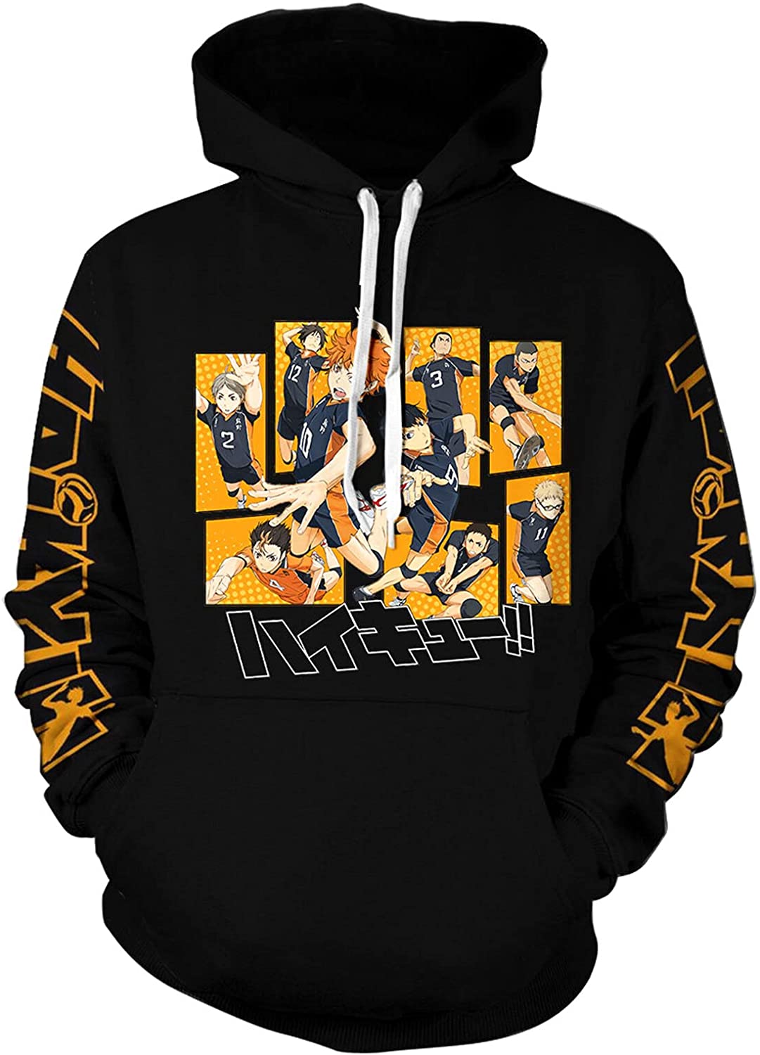 Haikyuu!! Unisex Anime Hoodie 3d Printed Anime Pullover Sweatshirts