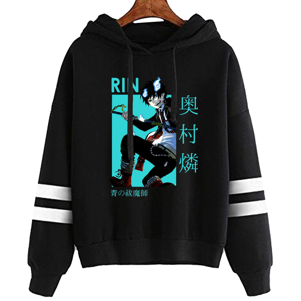 Harajuku Blue Exorcist Unisex Hoodies Printed Streetwear Casual Tops