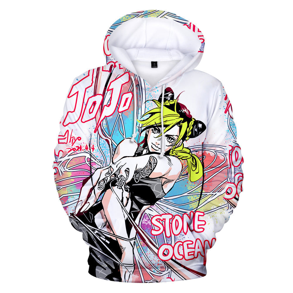 JOJO's Bizarre Adventure Jolyne Cujoh 3D Print Hoodies Anime Oversized Sweatshirts Pullover Coat