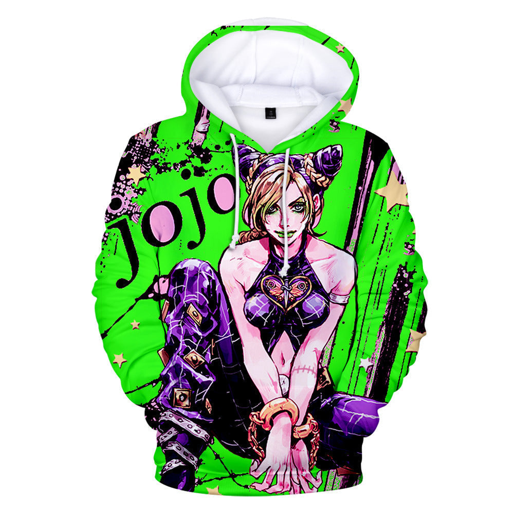 JOJO's Bizarre Adventure Jolyne Cujoh Hoodies Anime Oversized Sweatshirts Pullover Coat