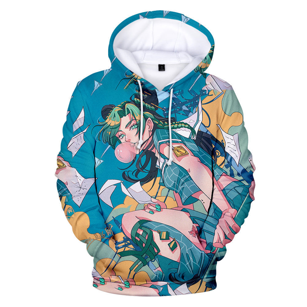 JOJO's Bizarre Adventure Jolyne Cujoh Hoodies Anime Oversized Sweatshirts Pullover Streetwear Clothes