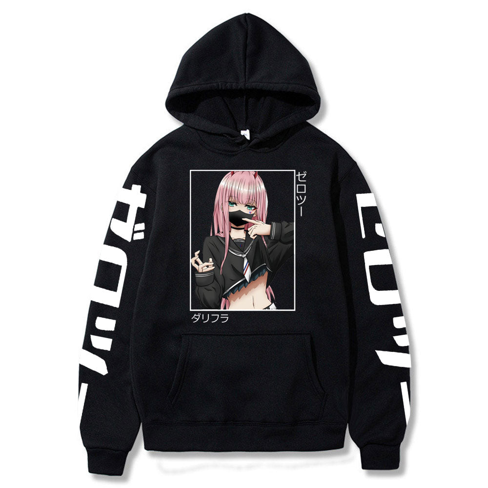 Janpanese Anime Darling In The Franxx Zero Two Print Hoodies