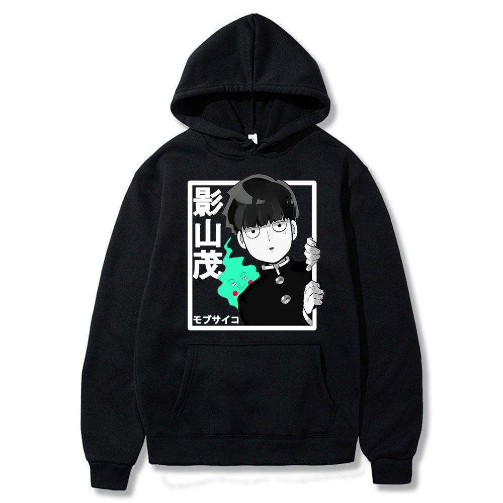 Japan Anime Mob Psycho 100 Hoodie Streetwear Harajuku Casual Shigeo Kageyama Pullovers Oversized Sweatshirts