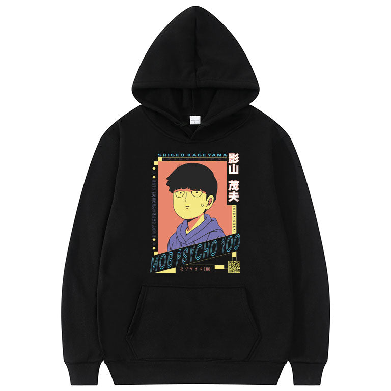 Japan Anime Mob Psycho 100 Kageyama Shigeo Hoodie Streetwear Oversized Hoodies