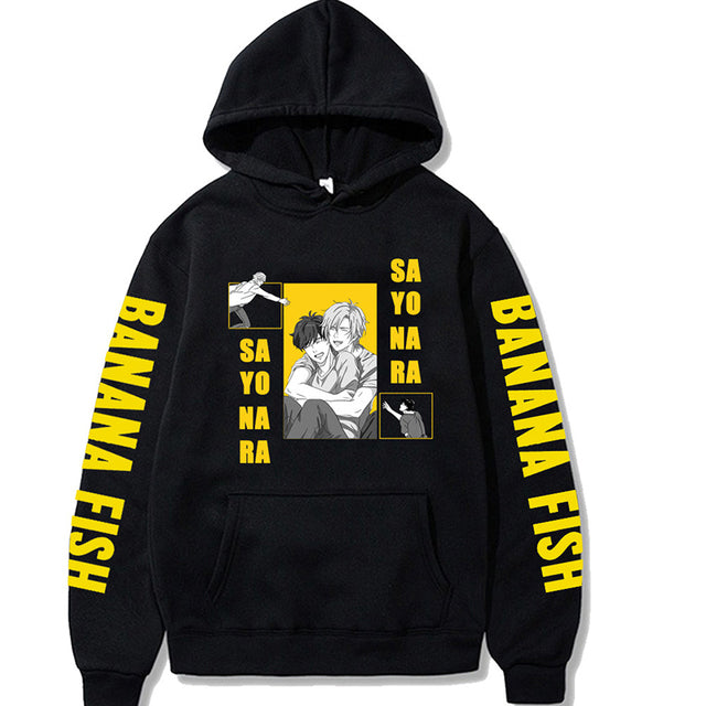 Japanese Anime Banana Fish Print Hoodie Oversized Loose Sweatshirt