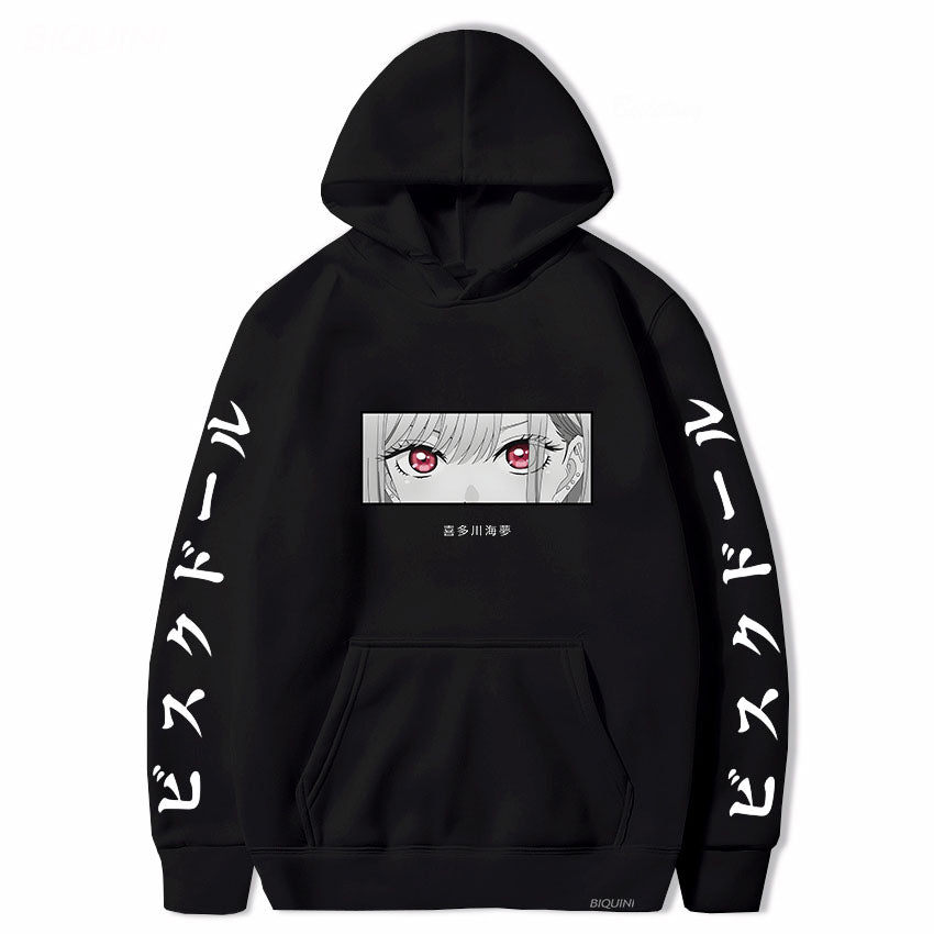 Japanese Anime My Dress-up Darling Marin Kitagawa Eye Hoodies Streetwear Sweatshirt