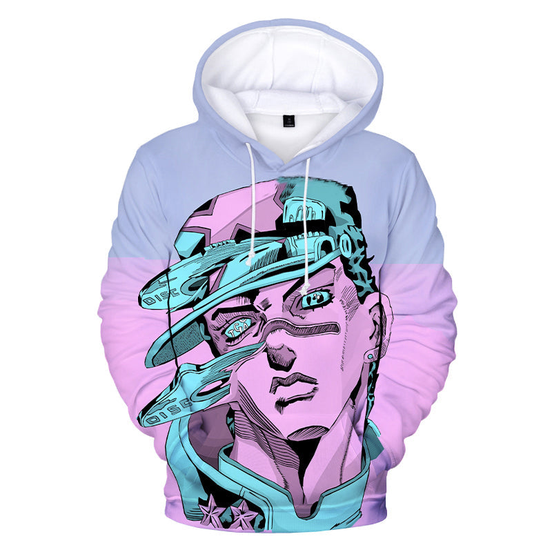 JoJo's Bizarre Adventure Hoodie Kujo Jotaro 3D Print Casual Cool Pullover Anime Sweatshirts