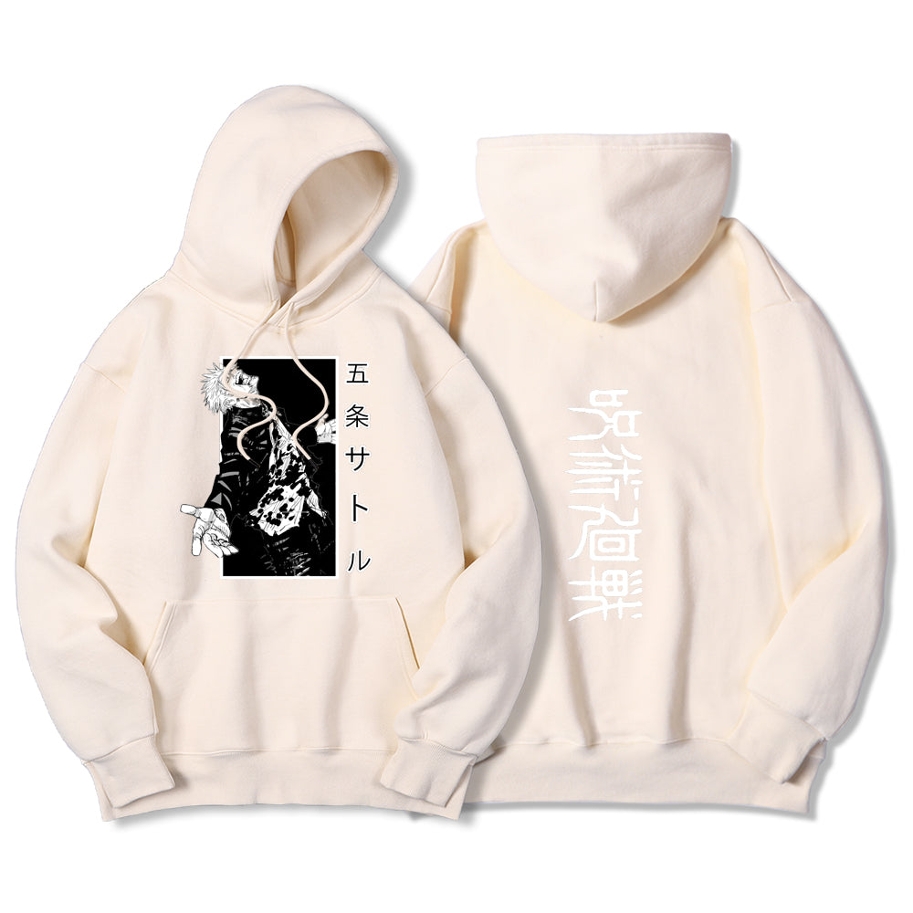 Jujutsu Kaisen Gojo Satoru Comics Print Hooded Sweatshirts Fashion Casual Streetwear