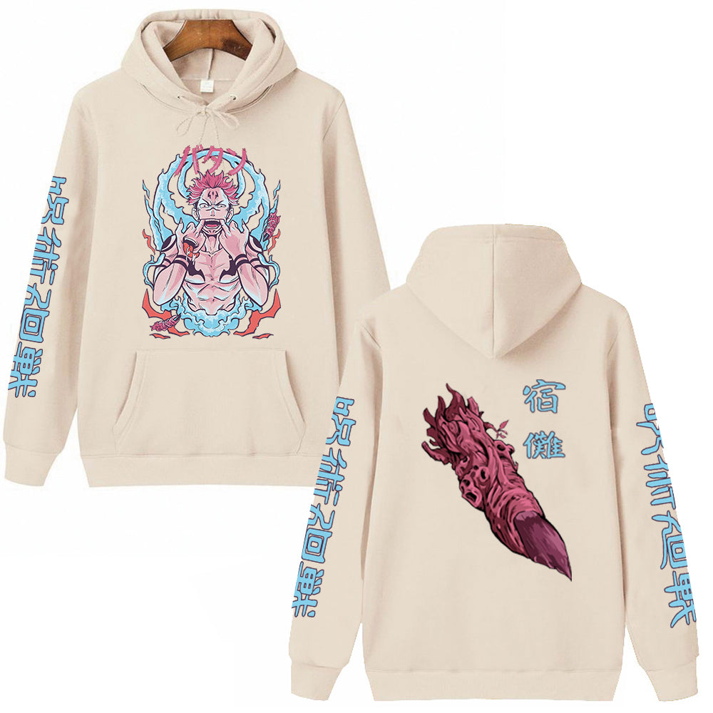 Jujutsu Kaisen Hoodie Ryomen Sukuna Hip Hop Anime Pullovers Top