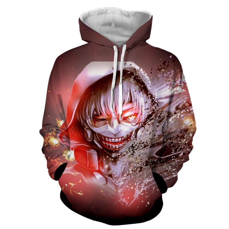 Ken Kaneki-Tokyo Ghoul 3D Printed Hoodie