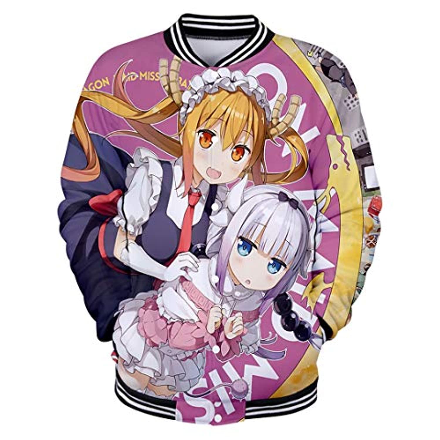 Miss Kobayashi's Dragon Maid Coat Button Up Crew Neck Jacket