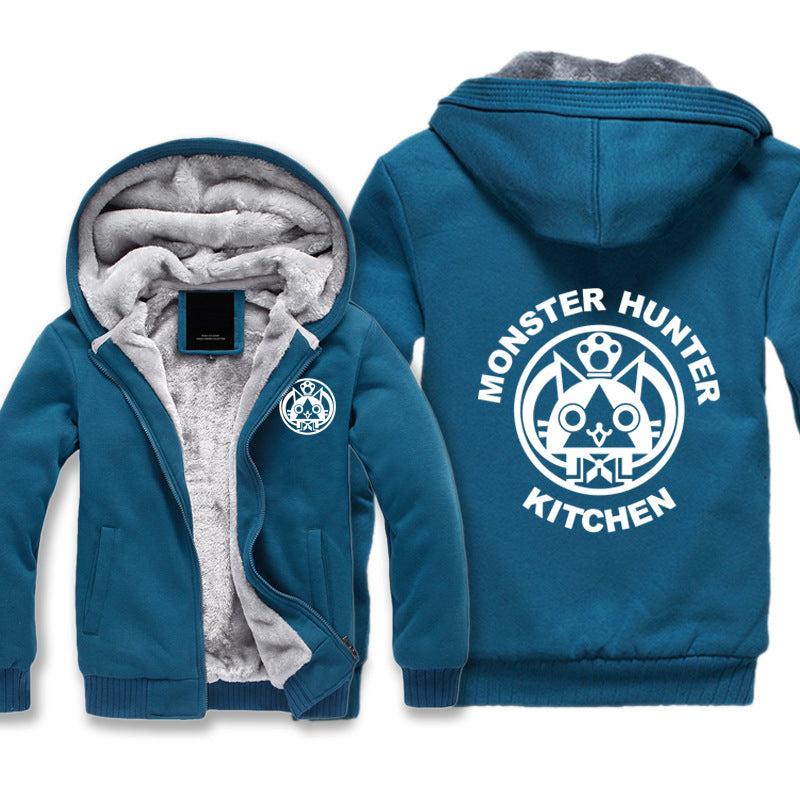 Monster Hunter Jackets - Solid Color Monster Hunter KITCHEN Airou Icon Super Cool 3D Hoodie