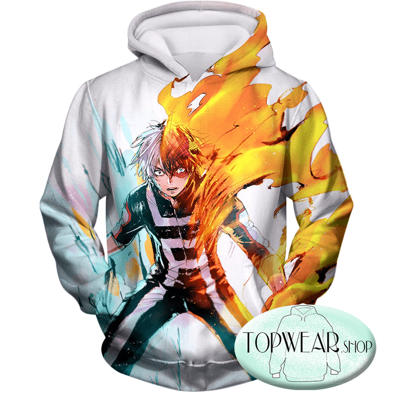 My Hero Academia Hoodies - Half-Cold Half-Hot Shoto Todoroki Pullover Hoodie