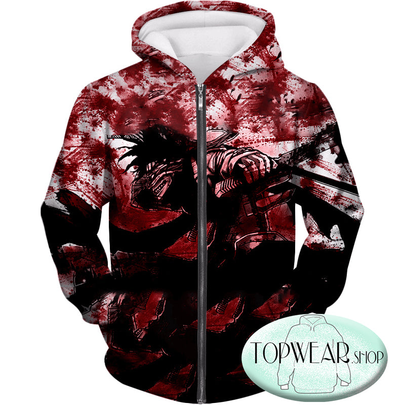 My Hero Academia Hoodies - Hero Killer Stain Action Zip Up Hoodie