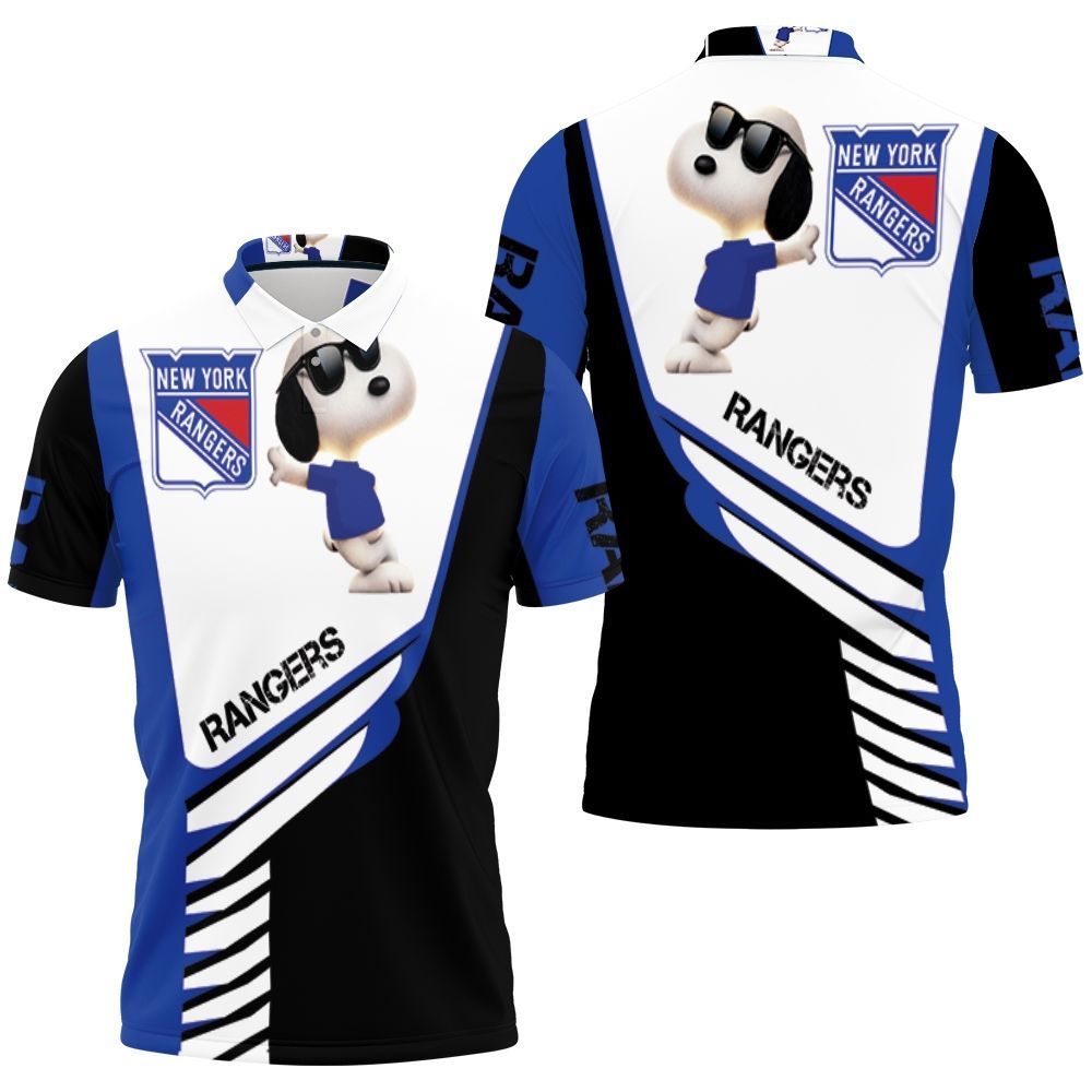 New York Rangers Snoopy For Fans 3d Polo Shirt All Over Print Shirt 3d T-shirt