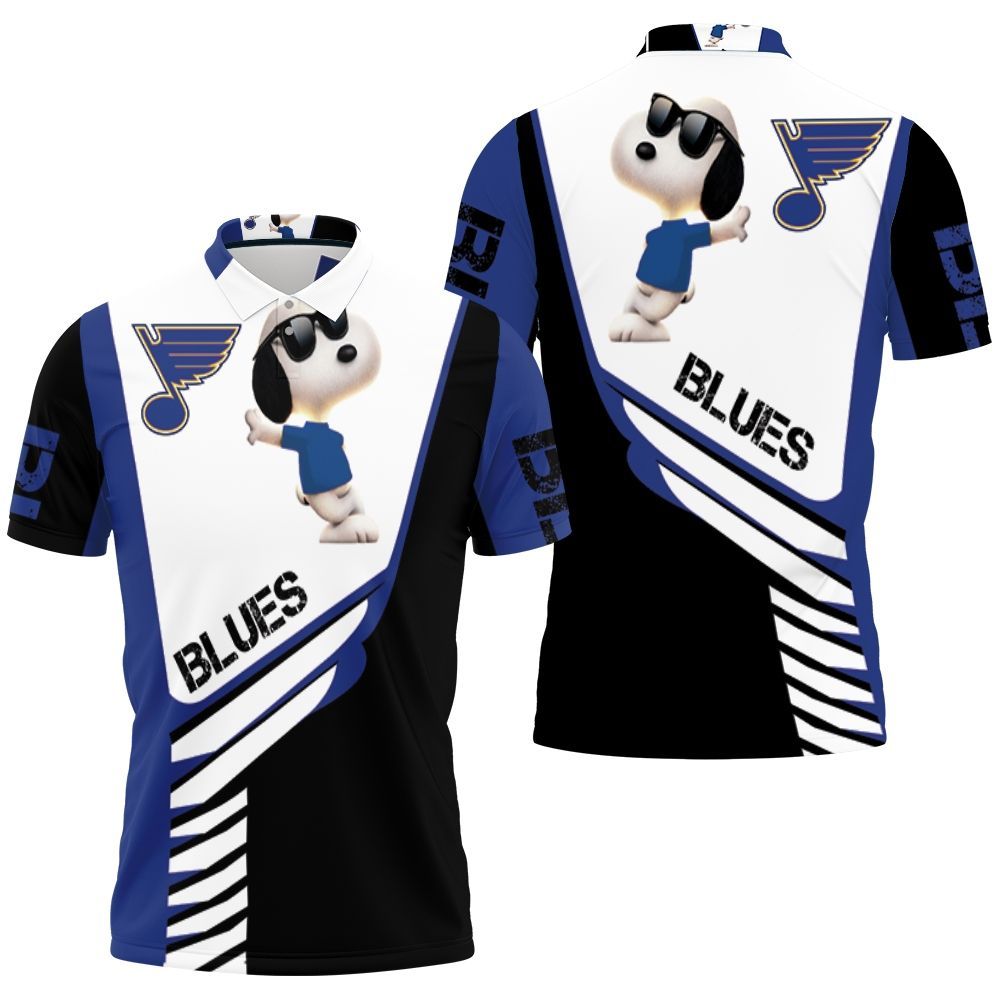 St. Louis Blues Snoopy For Fans 3d Polo Shirt All Over Print Shirt 3d T-shirt