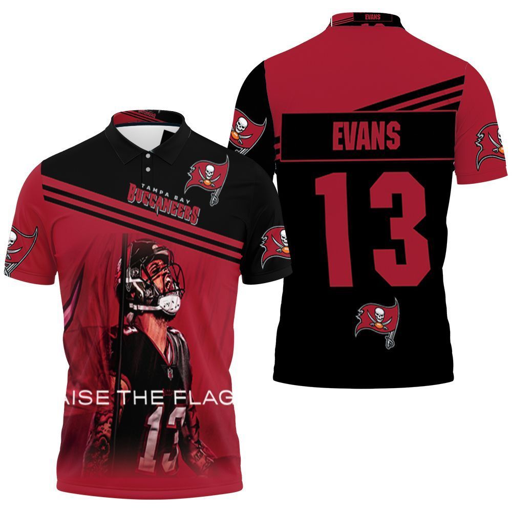 Tampa Bay Buccaneers Mike Evans Raise The Flag For Fan 3d Polo Shirt Jersey All Over Print Shirt 3d T-shirt