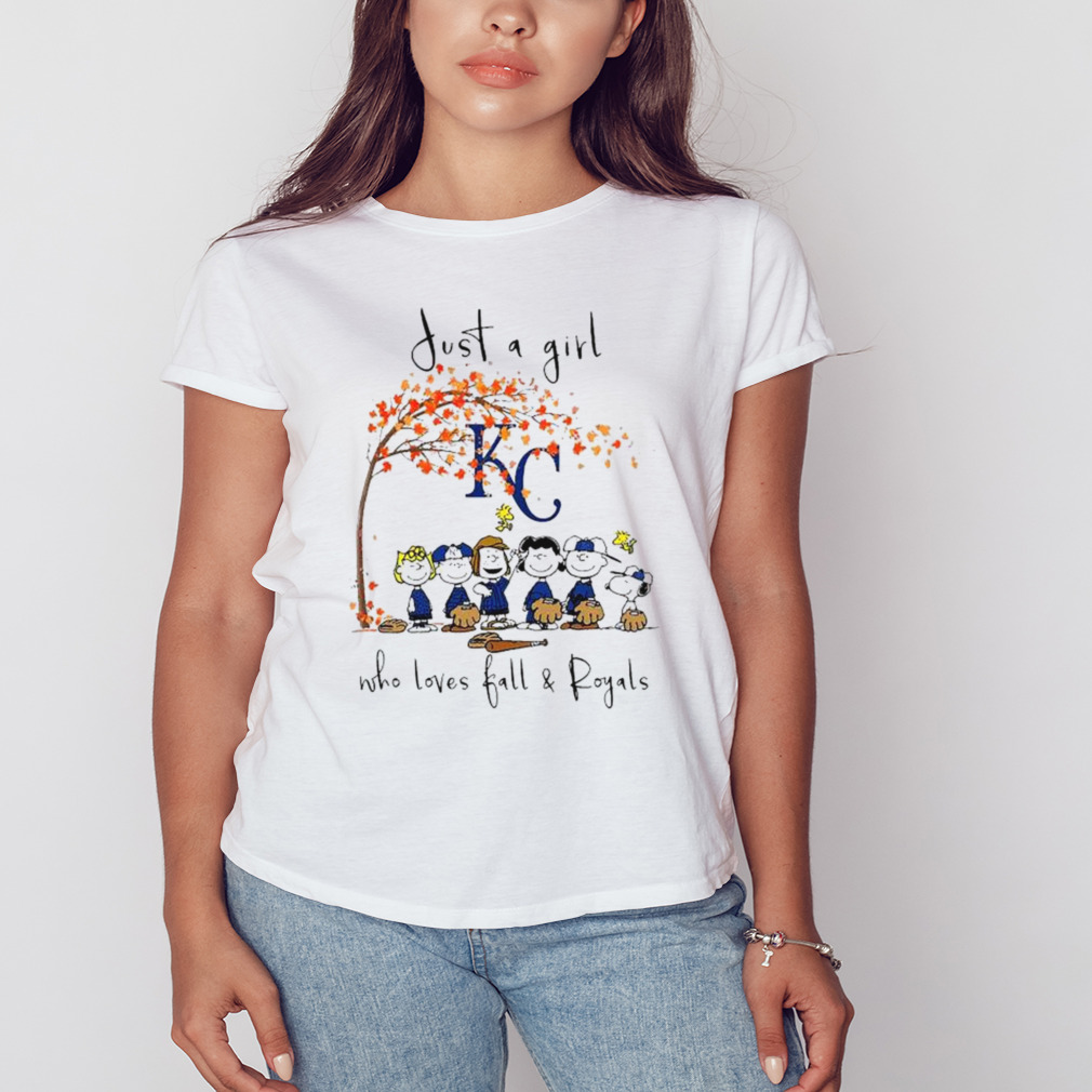 The Peanuts Just A Girl Who Loves Fall Kansas City Royals Shirt