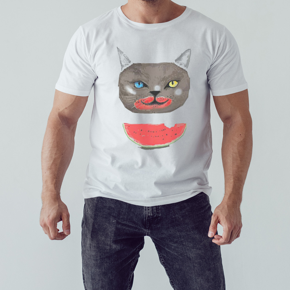 Mac Watermelon Cat shirt 1 Unisex shirt
