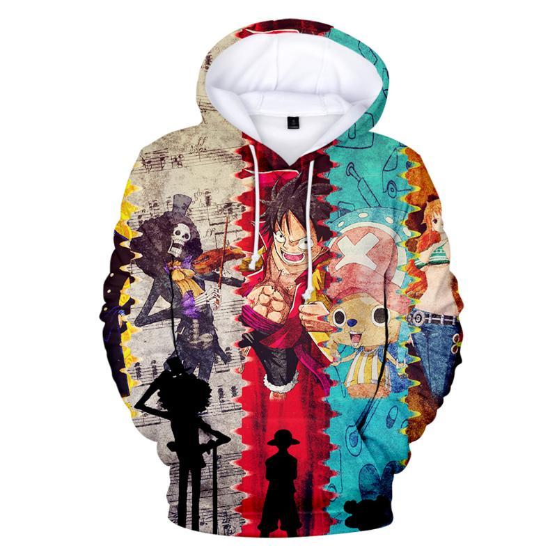 One Piece 3D Printed Casual Hoodies - MenWomen Long Sleeve Hooded Sweatshirts