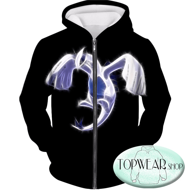 Pokemon Hoodies - Flying Psychic Pokemon Lugia Zip Up Hoodie