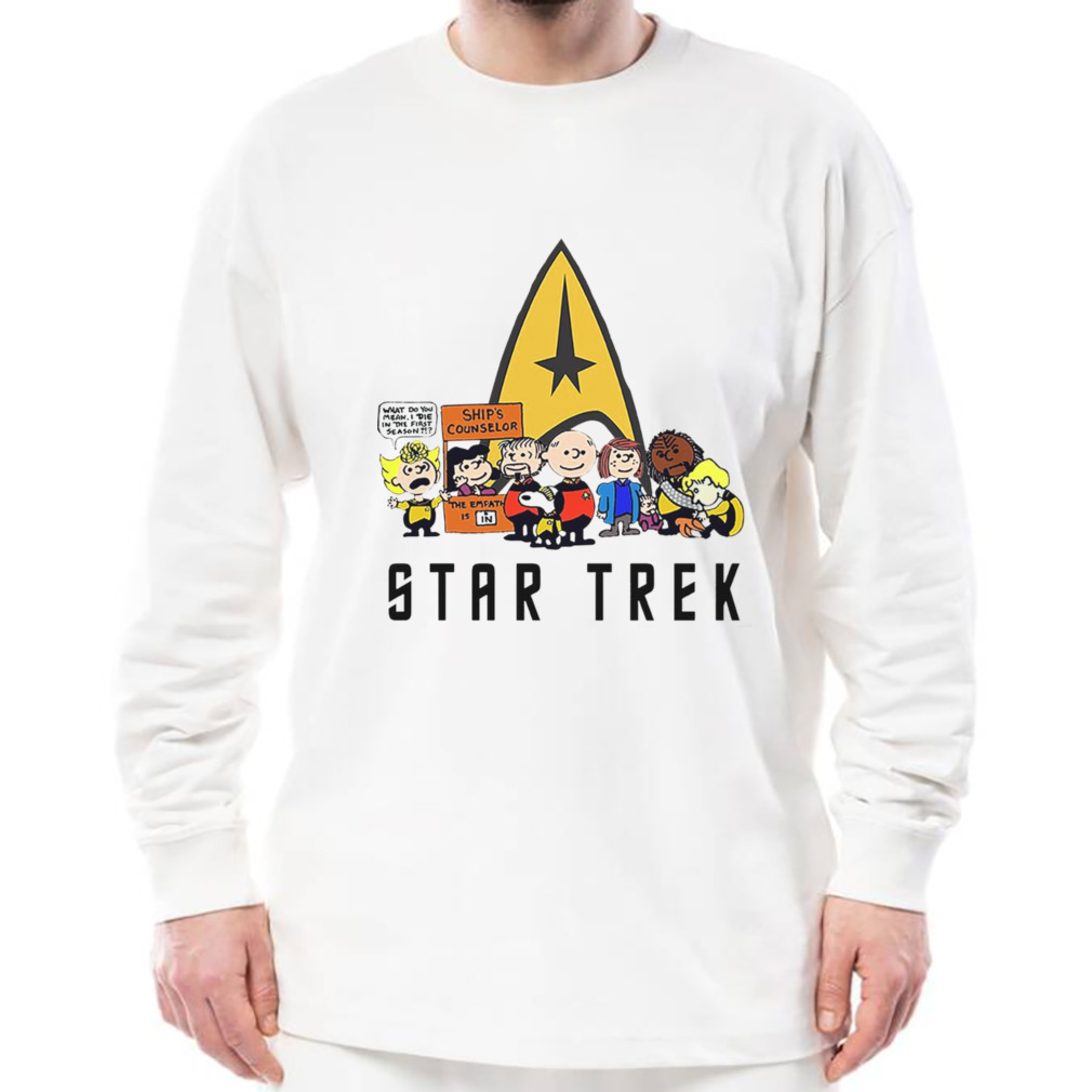 The peanuts snoopy charlie with friends star Trek shirt 3 Longsleeve shirt