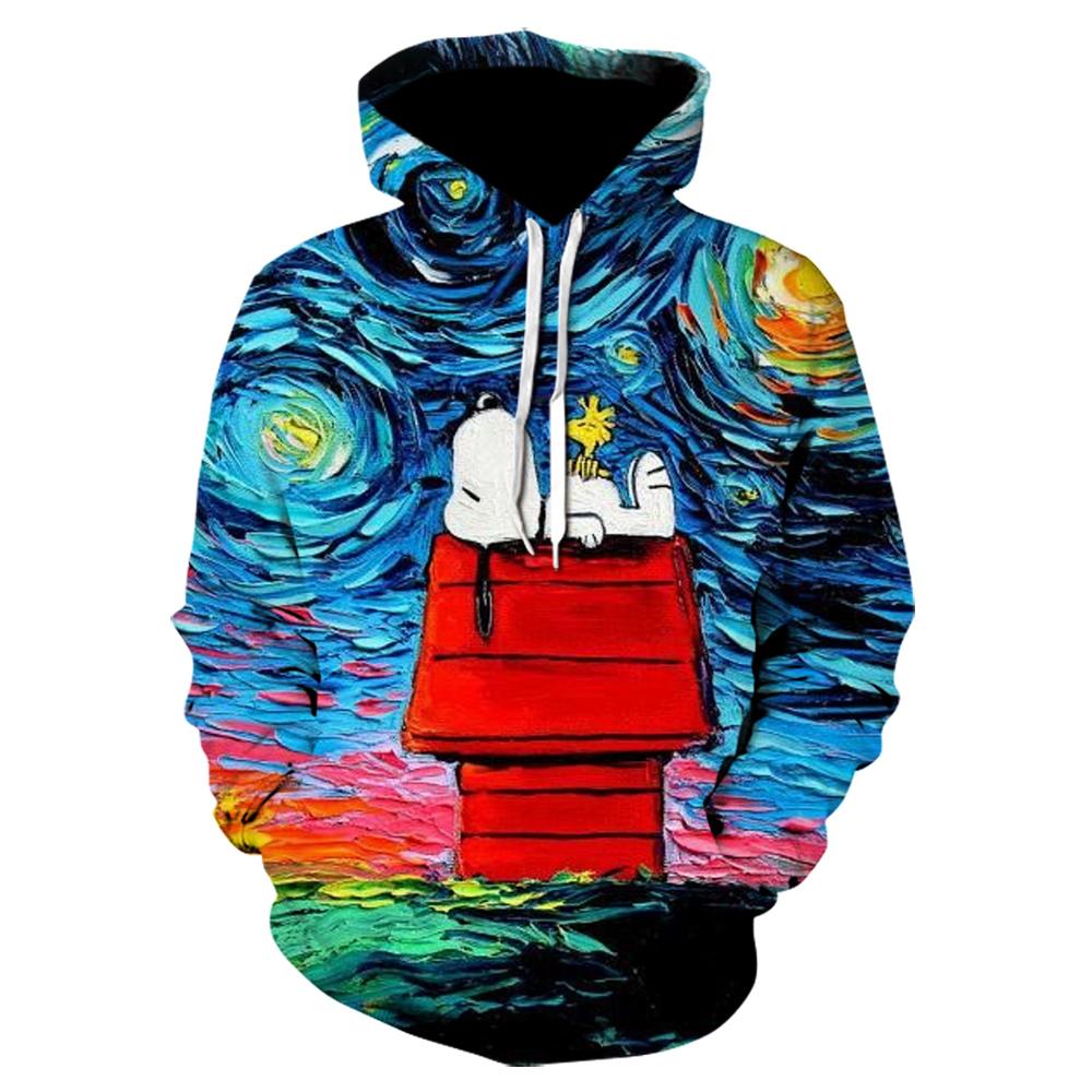 Unisex 3D Prints Snoopy Hoody Pullover Hoodies