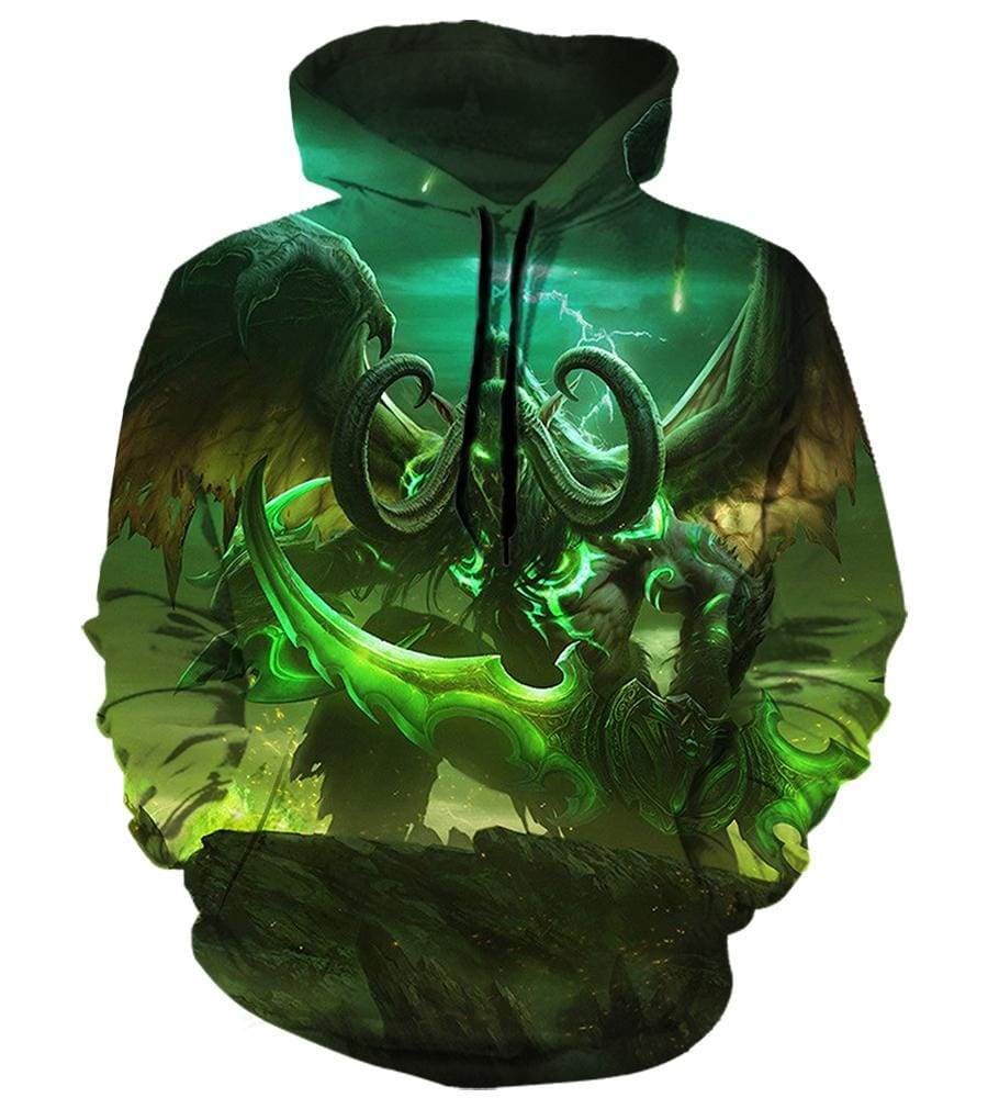 World of Warcraft Hoodies - Pullover Black Hoodie