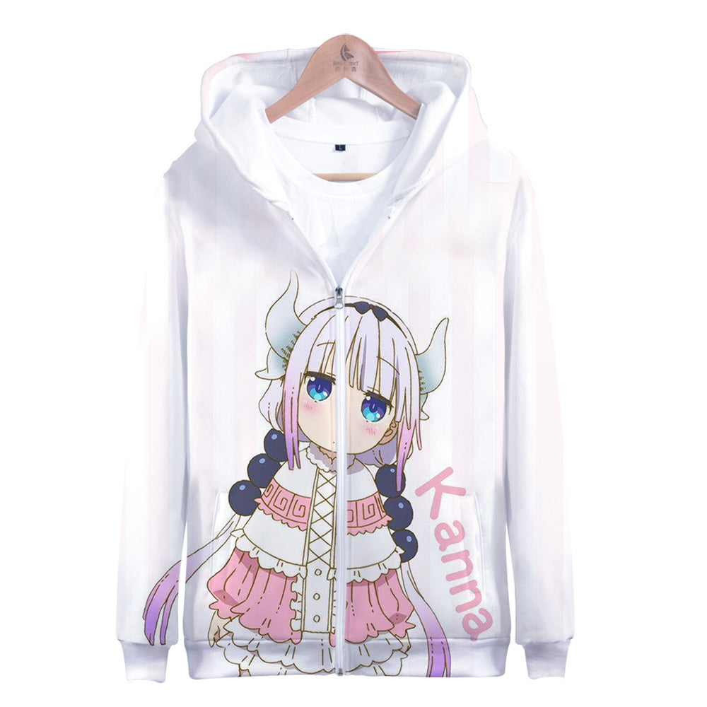 Xiaolin_s Dragon Maid 3D Printed Zipper Hoodie