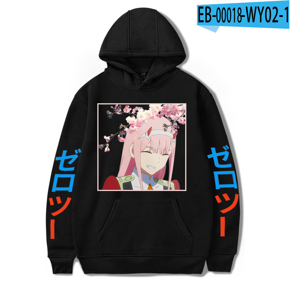 Zero Two Print Anime DARLING In The FRANXX Sweatshirts Hoodies