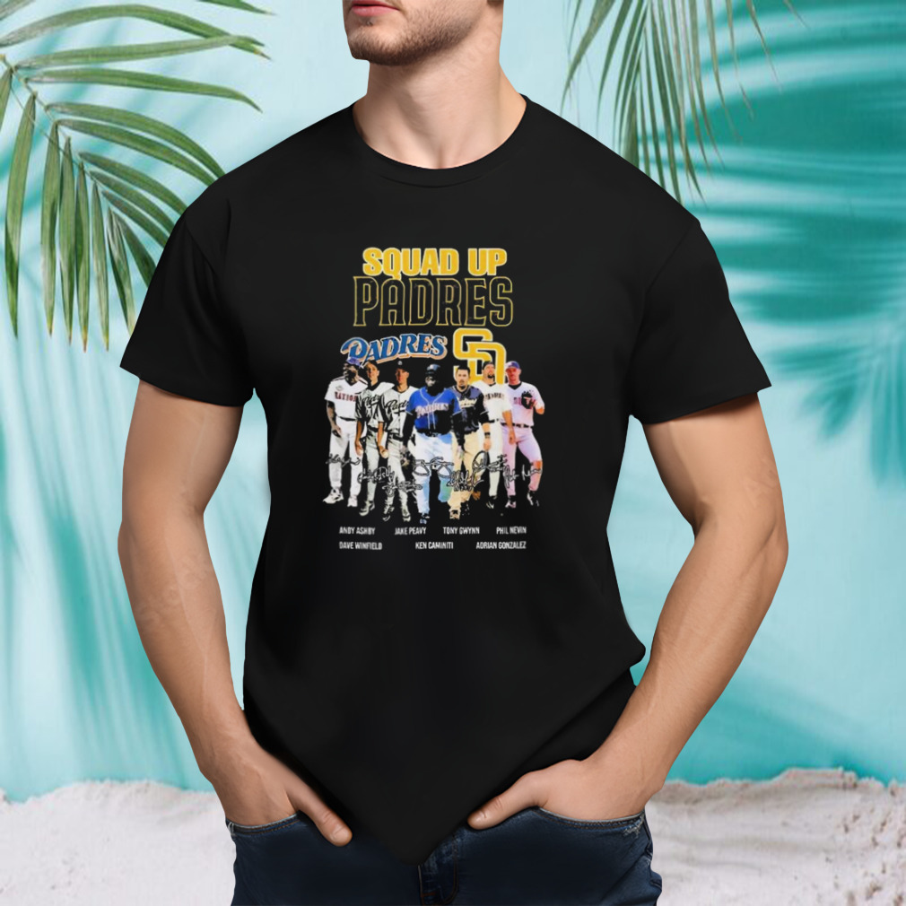squad Up Padres All Players Signatures shirt