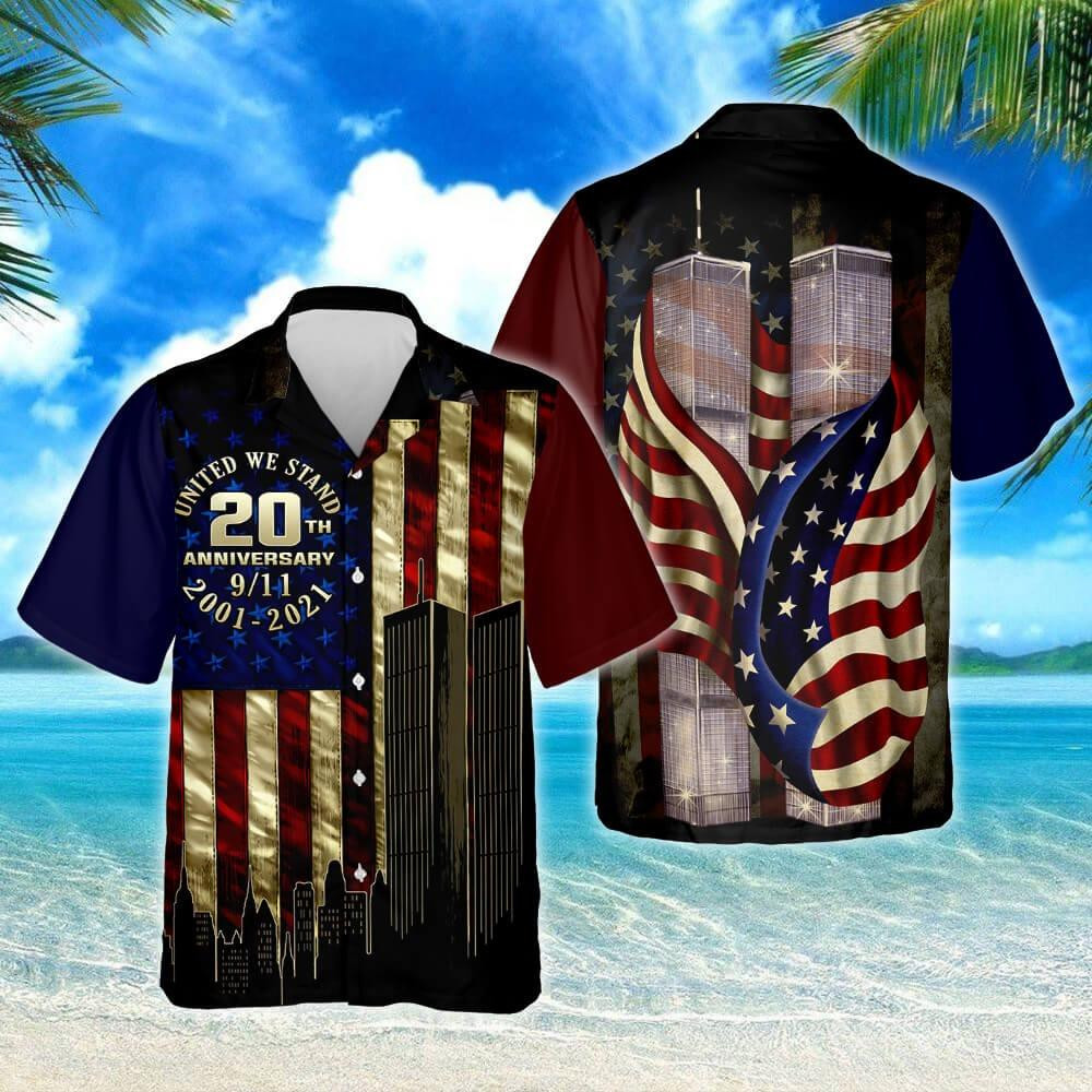 911 Never Forget American Flag Unisex Hawaiian Shirts