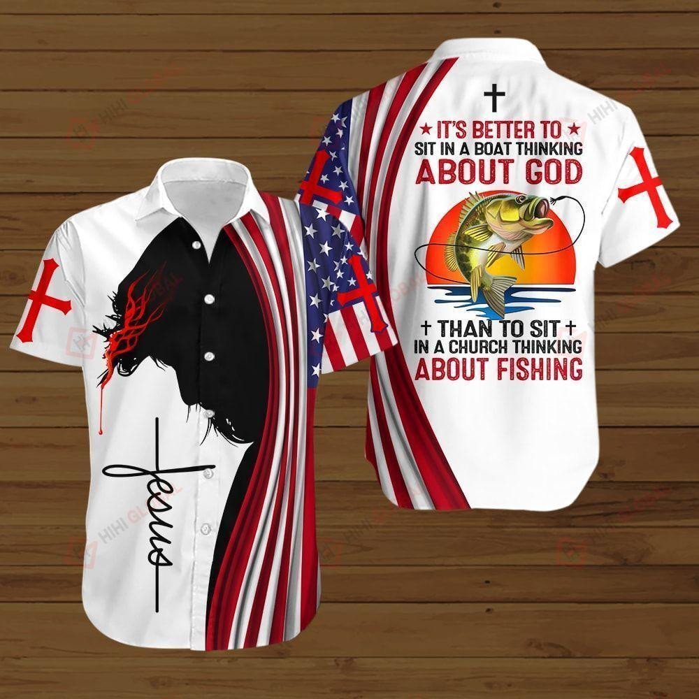 About God And About Fishing Jesus Aloha Hawaiian Shirts H