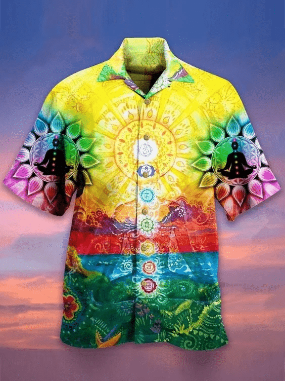 Abstract Vintage Unisex Hawaiian Aloha Shirts Dh