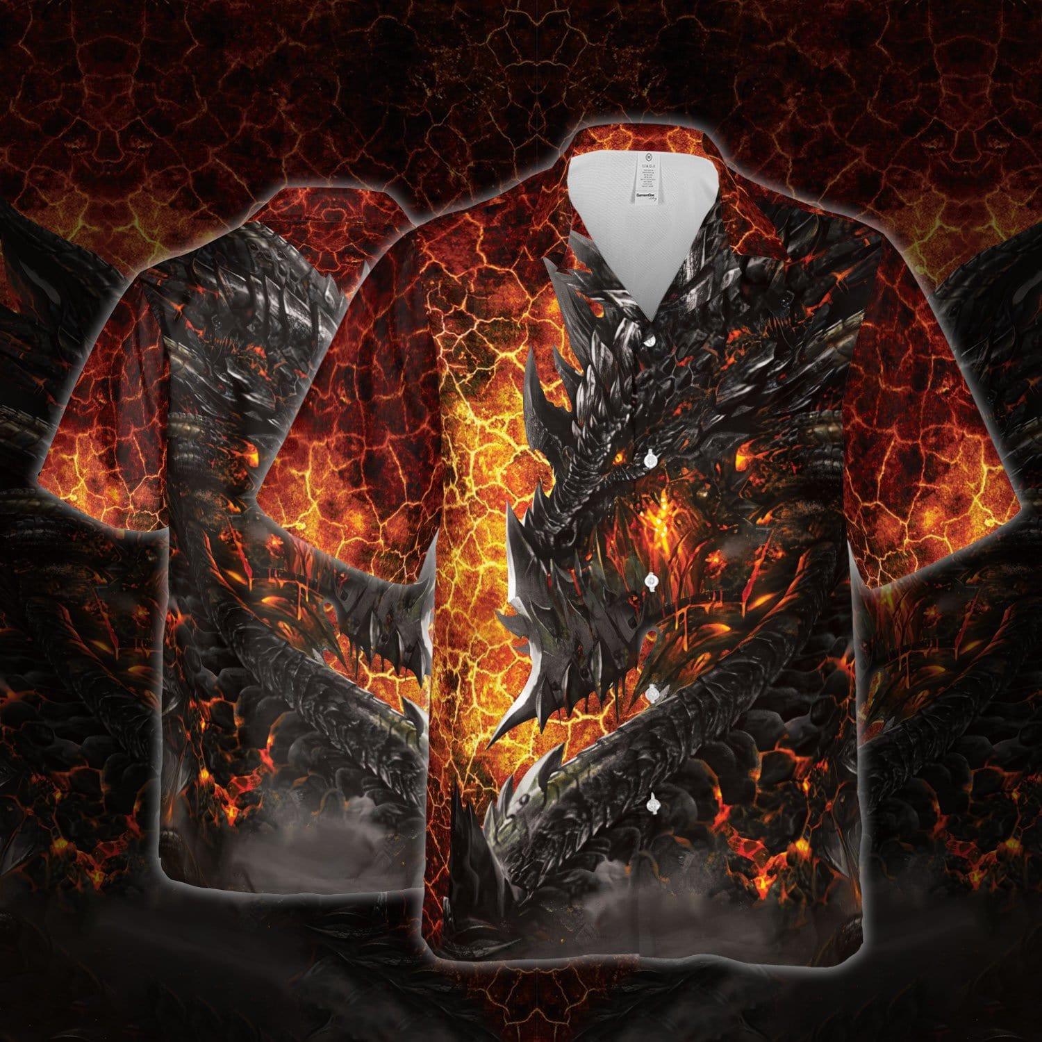 Amazing Dragon Lava Hawaiian Aloha Shirts