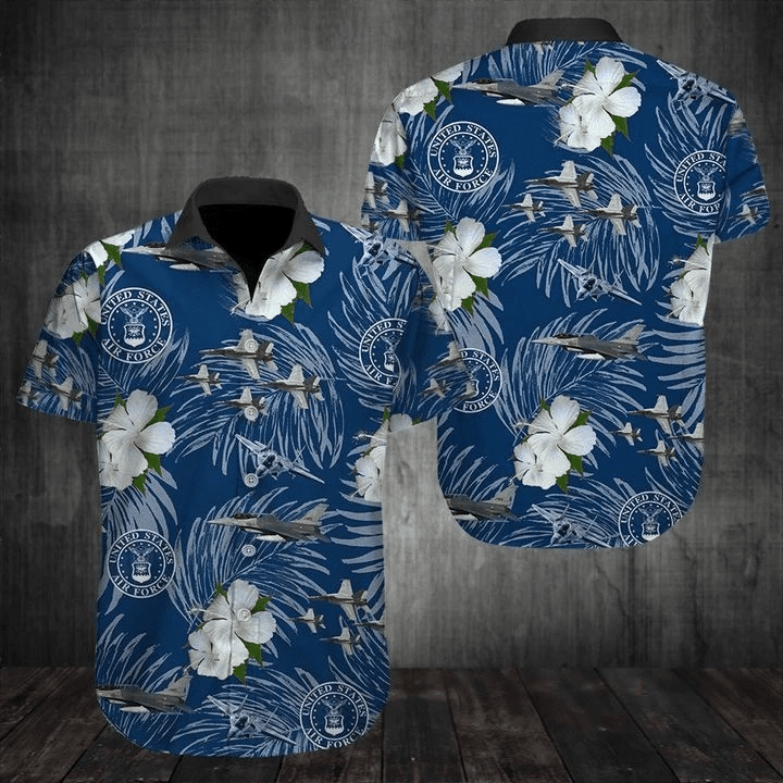 Amazing Military Aircraft Us Air Force Unisex Hawaiian Shirts
