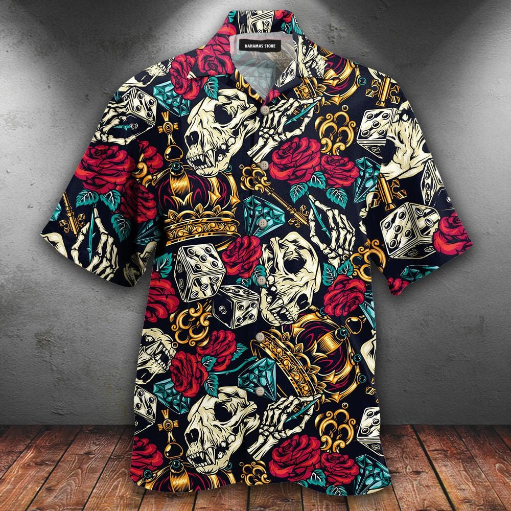 Amazing Tattoo Skull And Crown Aloha Hawaiian Shirts Dh