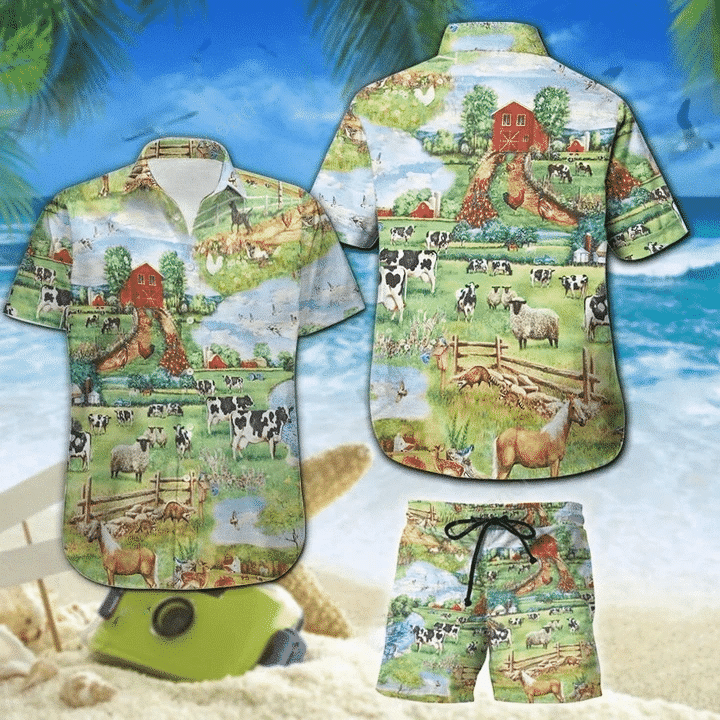 Amazing Vintage Farm House Hawaiian Aloha Shirts Or Beach Shorts