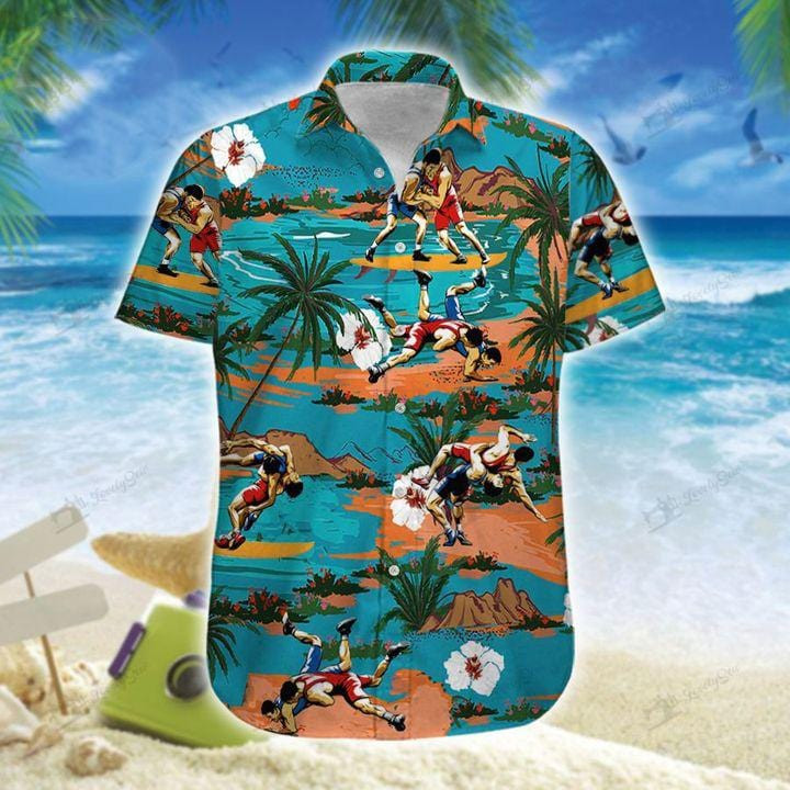 Amazing Wrestling On Beach Tropical Unisex Hawaiian Shirts - Beach Shorts