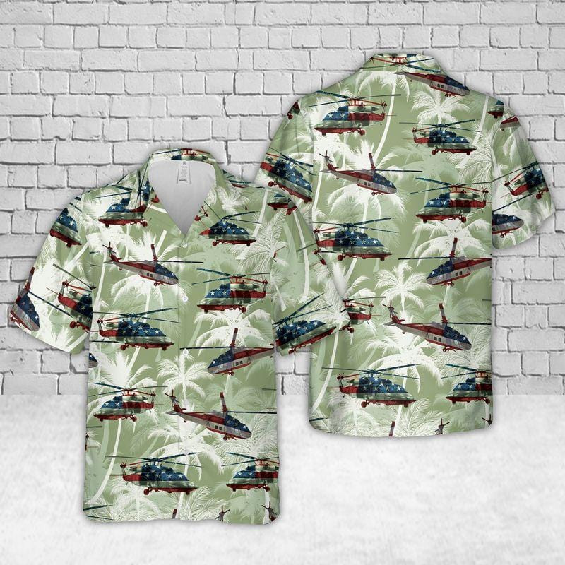 American Flag Army Sikorsky Uh-60 Black Hawk Aloha Hawaiian Shirts Or Shorts Kv