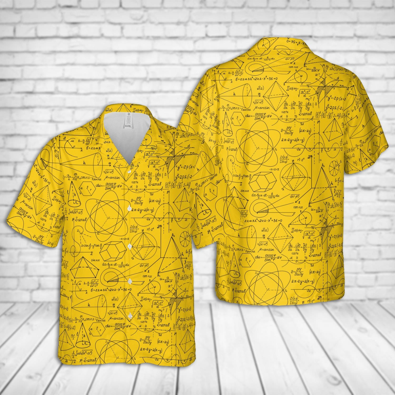 Back To School Math Education Pattern Yellow Hawaiian Shirts For Teacher 28721Dh