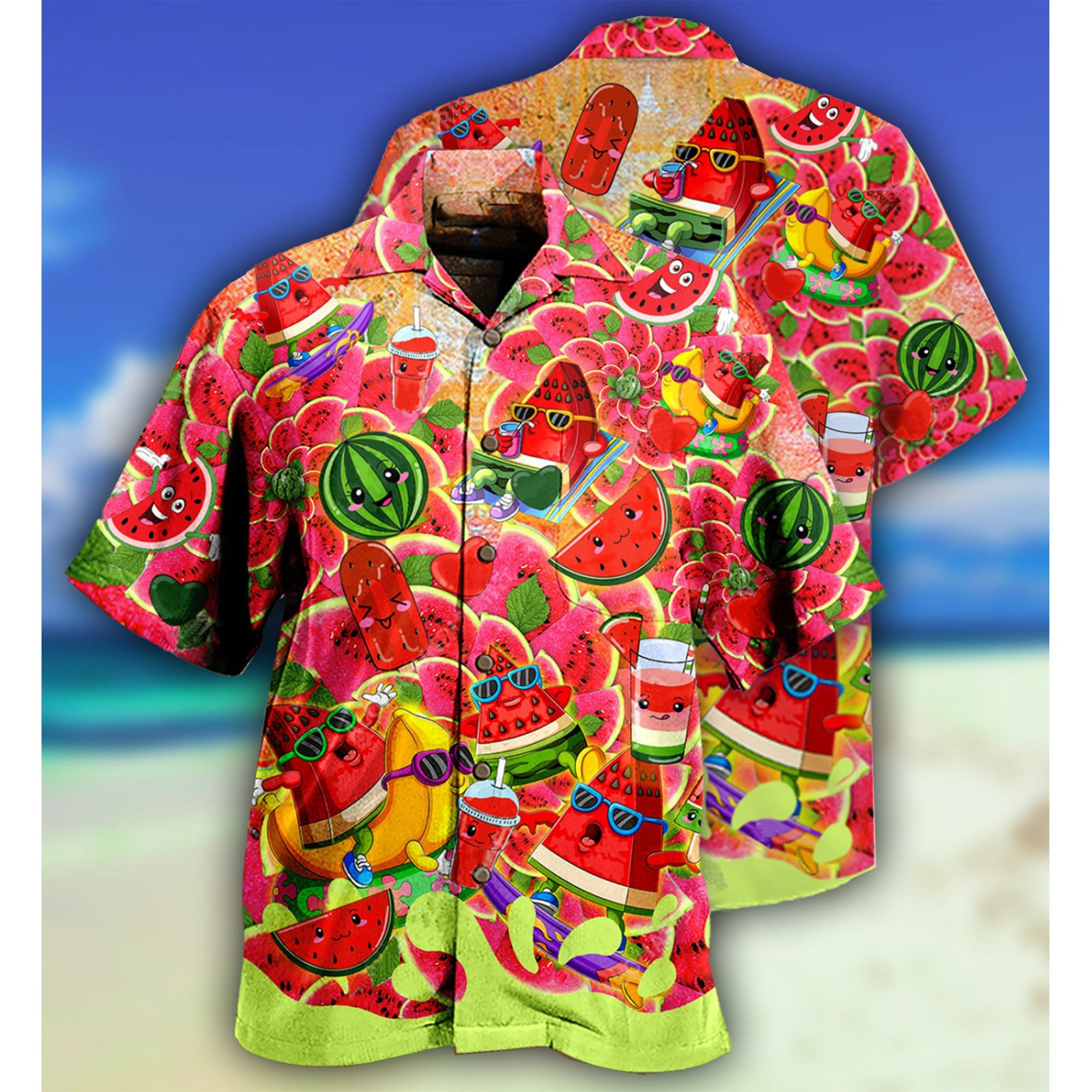 Be As Cool As A Watermelon Hawaiian Aloha Shirts For Summer Holiday
